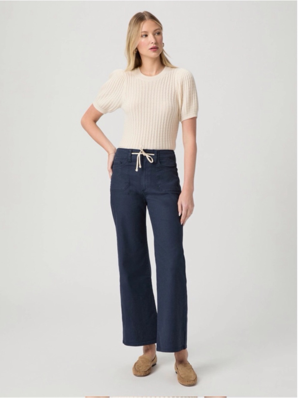 Paige Ari Wide Leg Drawstring Relaxed Pants